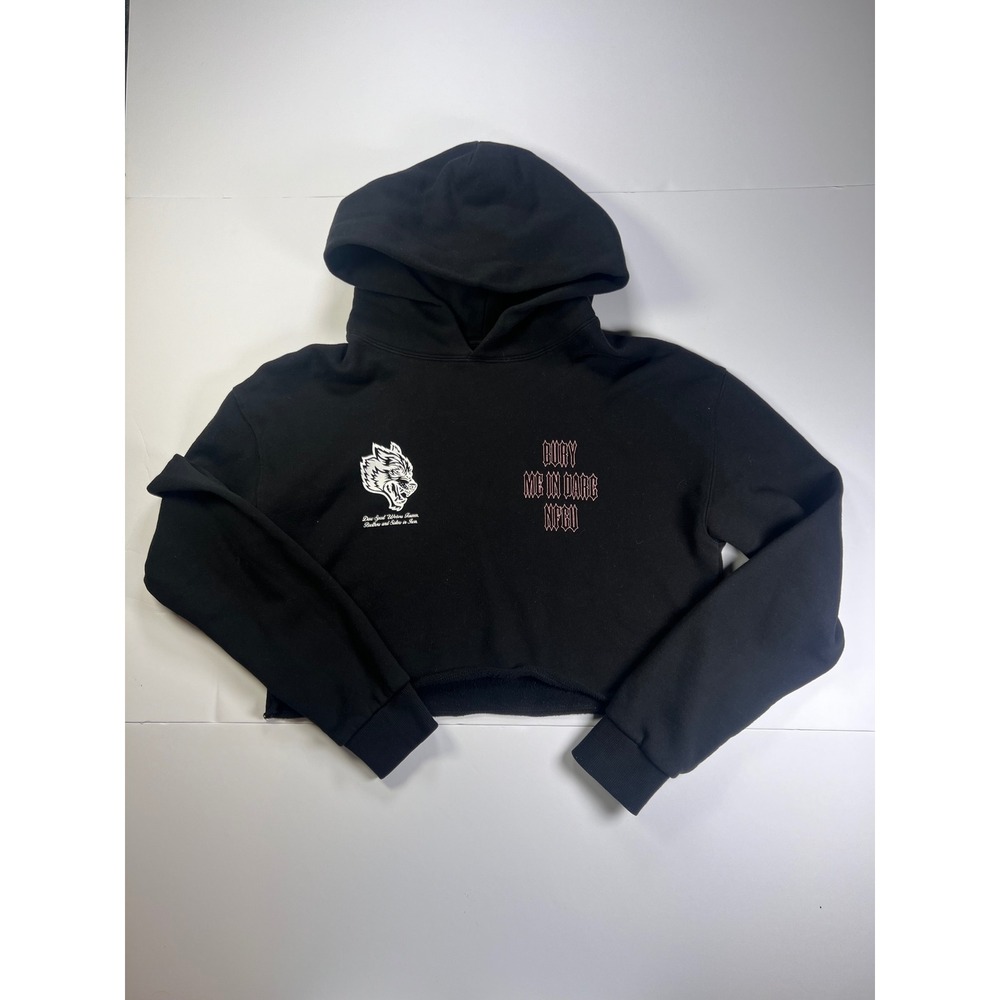Darc Sport Cropped Hoodie Women Black Bury Me In Darc NFGU Wolf Limited 306/1000